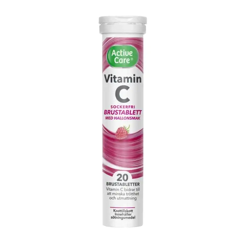 Active Care C-vitamin Raspberry 20 Effervescent Tablets